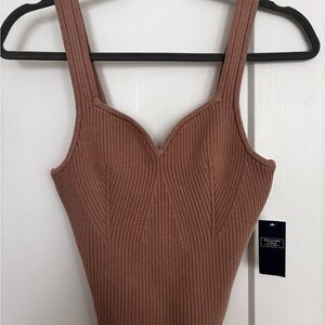 Abercrombie & Fitch Brown Ribbed Tank Top